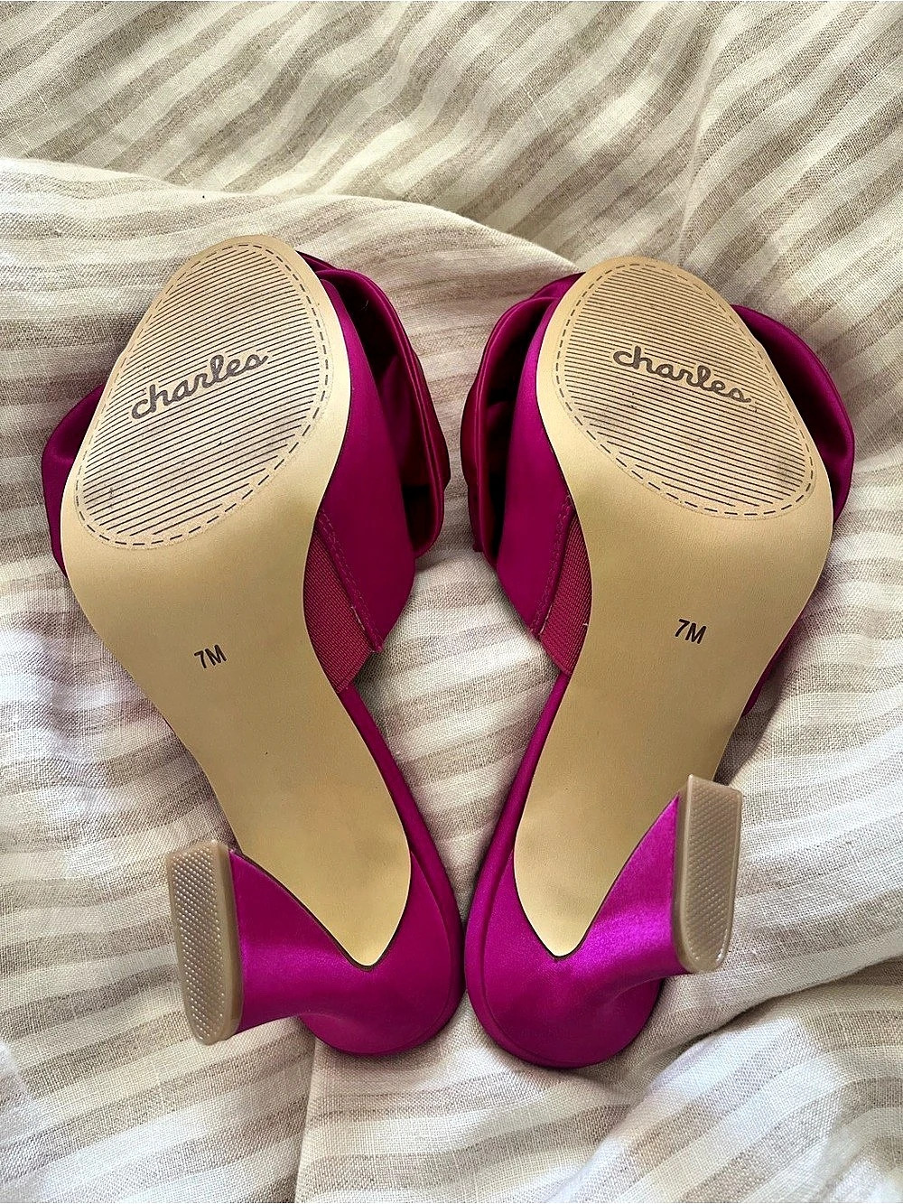 Charles by Charles David Bow Detail Heels in magenta Size US 7 - Picture 4 of 4